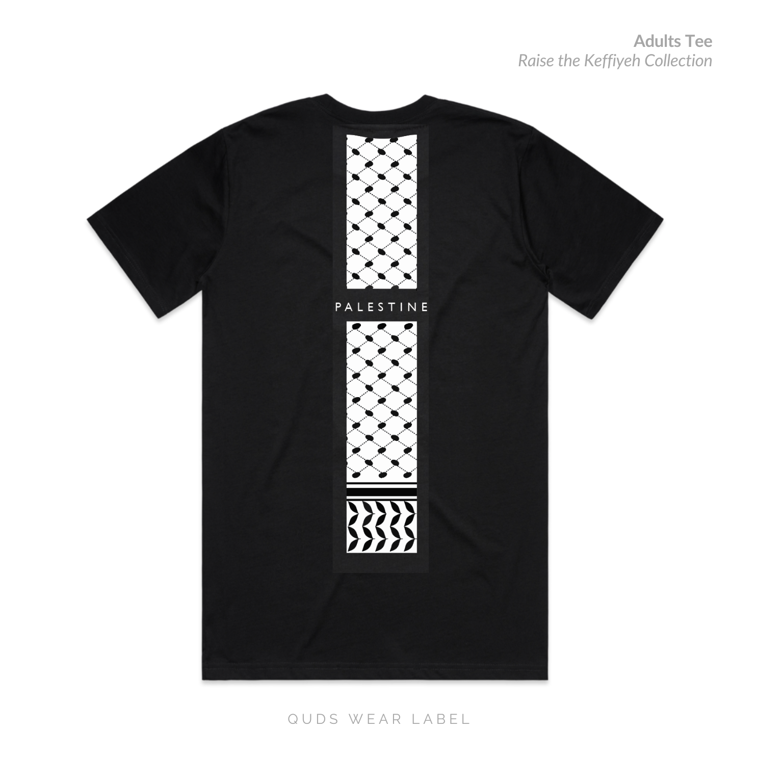 Raise the Kuffiyeh - Black T-shirt